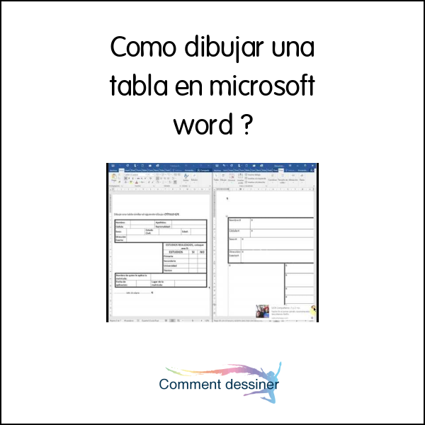 Como dibujar una tabla en microsoft word